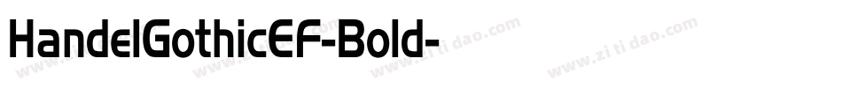 HandelGothicEF-Bold字体转换