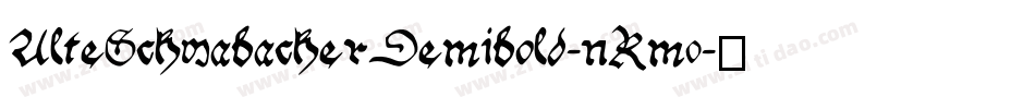 AlteSchwabacherDemibold-nRm0字体转换