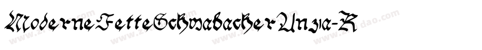 ModerneFetteSchwabacherUnz1a-KOje字体转换