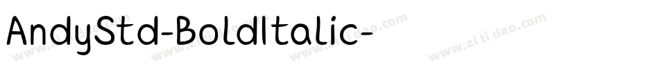 AndyStd-BoldItalic字体转换