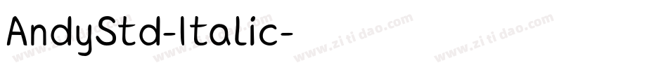 AndyStd-Italic字体转换
