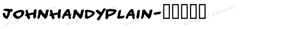 JohnHandyPlain字体转换