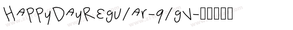 HappyDayRegular-qlgV字体转换