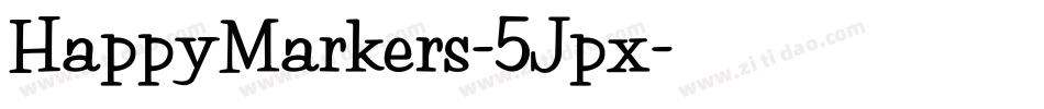 HappyMarkers-5Jpx字体转换
