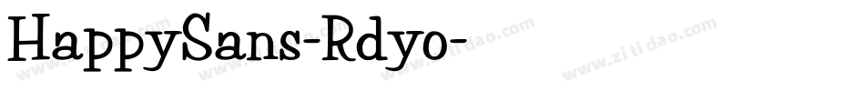 HappySans-Rdyo字体转换