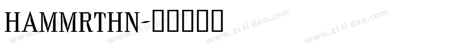 HAMMRTHN字体转换