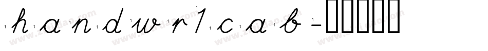 handwr1cab字体转换