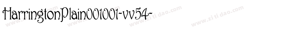 HarringtonPlain001001-vv54字体转换