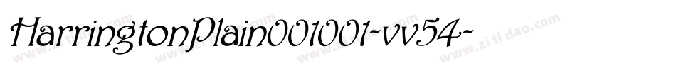 HarringtonPlain001001-vv54字体转换