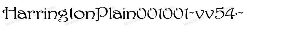 HarringtonPlain001001-vv54字体转换