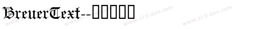 BreuerText-字体转换