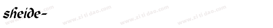 sheide字体转换