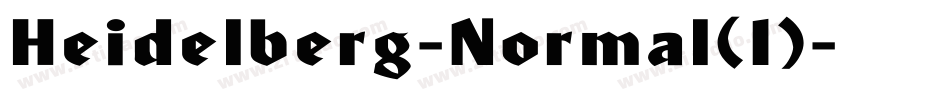 Heidelberg-Normal(1)字体转换
