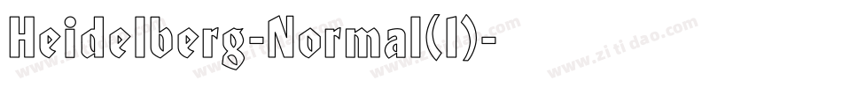 Heidelberg-Normal(1)字体转换