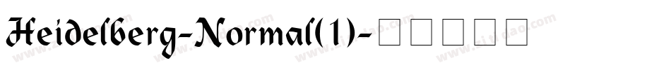 Heidelberg-Normal(1)字体转换
