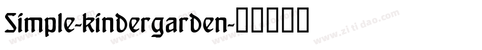 Simple-kindergarden字体转换