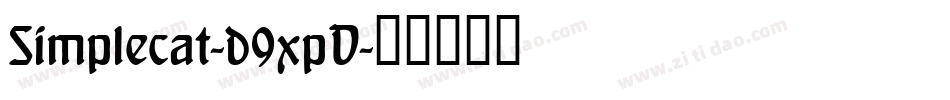 Simplecat-d9xpV字体转换