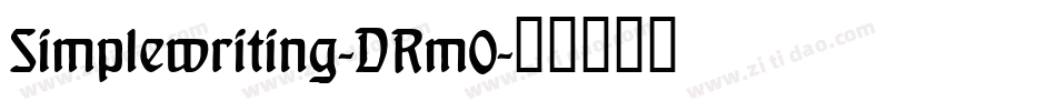 Simplewriting-DRm0字体转换