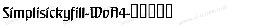 Simplisickyfill-WvA4字体转换