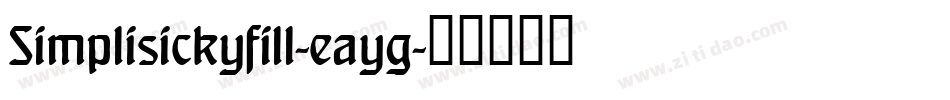 Simplisickyfill-eayg字体转换
