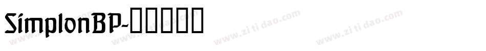 SimplonBP字体转换