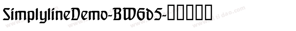 SimplylineDemo-BWGd5字体转换