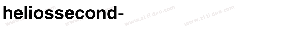 heliossecond字体转换