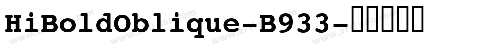 HiBoldOblique-B933字体转换