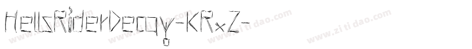HellsRiderDecay-KRxZ字体转换