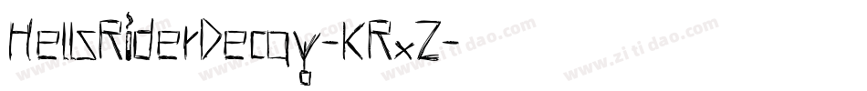 HellsRiderDecay-KRxZ字体转换