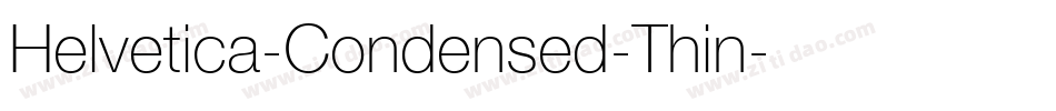 Helvetica-Condensed-Thin字体转换