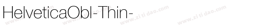 HelveticaObl-Thin字体转换