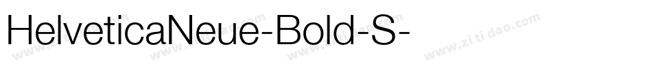 HelveticaNeue-Bold-S字体转换