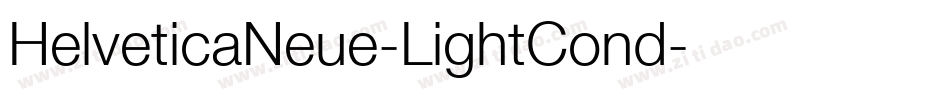 HelveticaNeue-LightCond字体转换