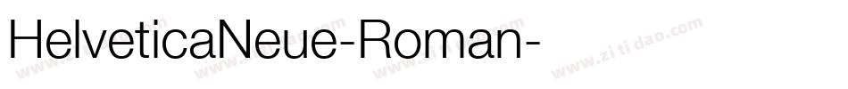 HelveticaNeue-Roman字体转换