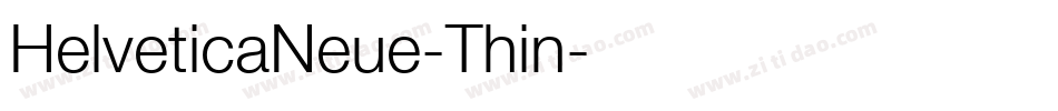 HelveticaNeue-Thin字体转换