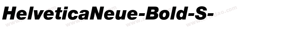 HelveticaNeue-Bold-S字体转换