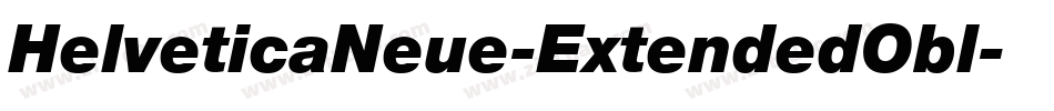 HelveticaNeue-ExtendedObl字体转换