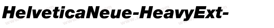 HelveticaNeue-HeavyExt字体转换