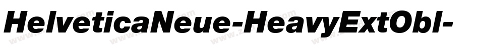 HelveticaNeue-HeavyExtObl字体转换