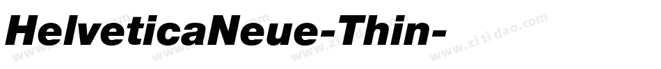 HelveticaNeue-Thin字体转换