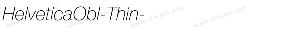 HelveticaObl-Thin字体转换