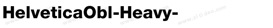 HelveticaObl-Heavy字体转换