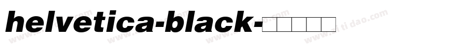 helvetica-black字体转换