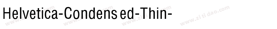 Helvetica-Condensed-Thin字体转换