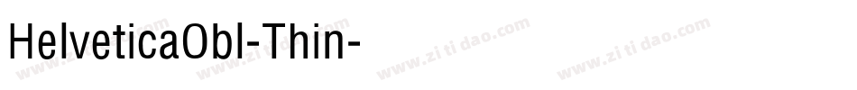 HelveticaObl-Thin字体转换