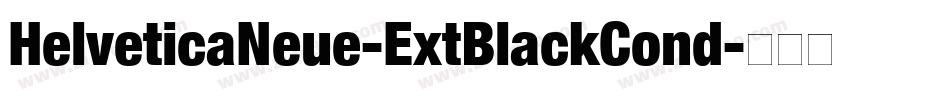 HelveticaNeue-ExtBlackCond字体转换