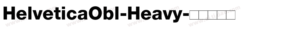 HelveticaObl-Heavy字体转换