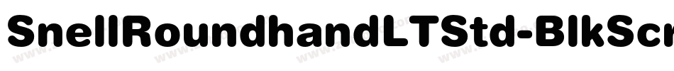 SnellRoundhandLTStd-BlkScr字体转换