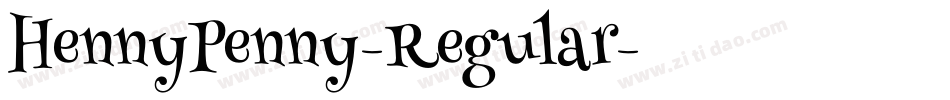 HennyPenny-Regular字体转换